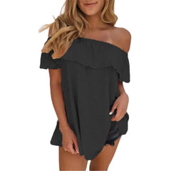 Women's Summer Slash Neck Top