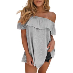 Women's Summer Slash Neck Top