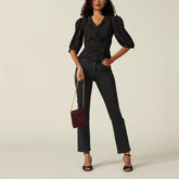 Women's Casual Dotted Short Sleeved Shirt