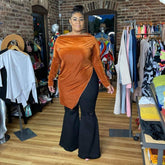 Velvet Long Sleeve Top for Women