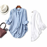 Women's Cotton and Linen Long Shirt