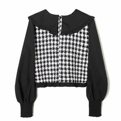 Women's Black and White Blouse