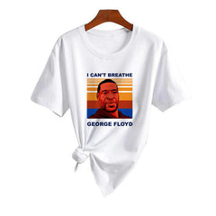 I Can't Breathe / George Floyd Graphic White T-Shirt for Women