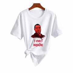 I Can't Breathe / George Floyd Graphic White T-Shirt for Women