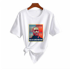 I Can't Breathe / George Floyd Graphic White T-Shirt for Women