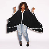 Black Batwing Half Sleeve Top