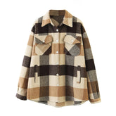 Women's Oversized Plaid Jacket