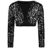 Women's Sequined Crop Jacket