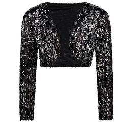 Women's Sequined Crop Jacket