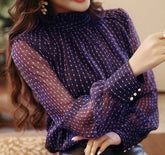 Women's Lace Chiffon Blouse