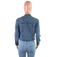 Women's Ripped Denim Jacket