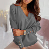 Women's Sweater Solid Color Knitted Blouse