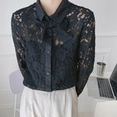 Women's Casual Lapel Long Sleeved Shirt