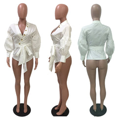 Women's Lantern Sleeve Cotton Top