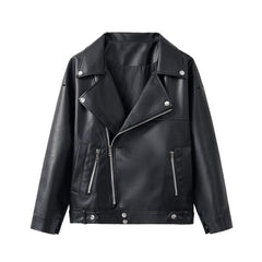 Women's Biker PU Leather Jacket