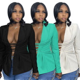 Women's Lace-Up Blazer