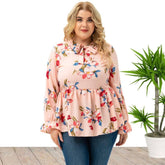 Printed Plus Size Blouse for Women