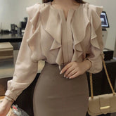 Women's Long Sleeved Basic Office Blouse