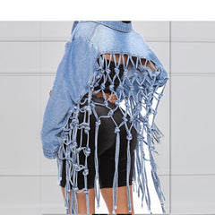 Women's Creative Tassel Denim Jacket
