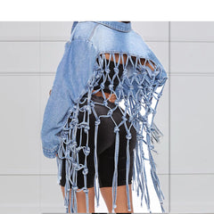 Women's Creative Tassel Denim Jacket
