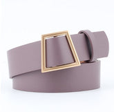 Fashion Women's Geometric Buckle Leather Belt
