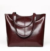 Women's Glance Leather Stitched Strap Shoulder Bag