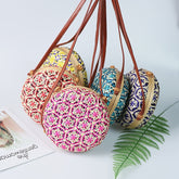 Colorful Women's Straw Beach Bag