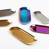 Luxurious Oval Metal Storage Trays