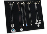 28 Hooks Black Velvet Jewelry Stand