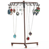 Rotating Jewelry Holder with Hooks