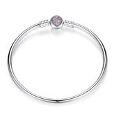 Minimalist Heart Bead Silver Bracelet