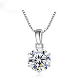 1 Carat Real Moissanite Pendant Necklace for Women