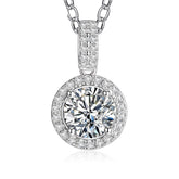 1CT Pendant Necklace with Moissanite Gemstone