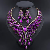 Luxurious Bridal Necklace and Earrings Set