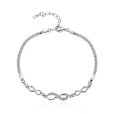 Minimalistic Silver Bracelet with Infinity Charm