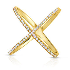 Women's Unique X-Shaped Ring