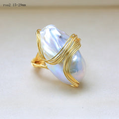 Handmade 925 Silver Ring for Women with Natural Pearl