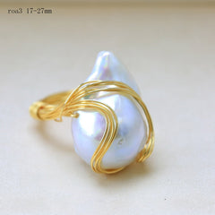 Handmade 925 Silver Ring for Women with Natural Pearl