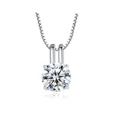 925 Sterling Silver 1ct Moissanite Pendant