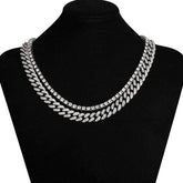 2 Layer Iced Out Chain Necklaces for Wedding