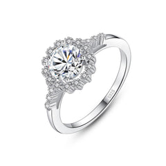 1CT Moissanite Diamond Rings for Women