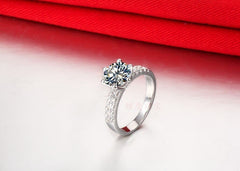 2CT Natural Moissanite Diamond Ring