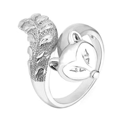 Cute Fox Design Women's Bypass Ring