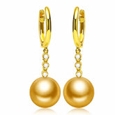 Women's Classic Gold Pearl Earrings