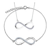 Crystal Zircon Infinity Design Women's Jewelry Set