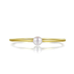 14K Yellow Gold Women's Pearls Ring