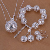 Ball Shaped Jewelry Three Pieces Set