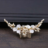 Golden Crystal Side Comb