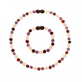 Amber Bracelet And Necklace Set For Girls