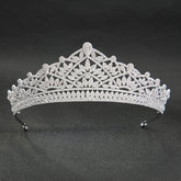 Classic Cubic Zirconia Bridal Silver Tiara